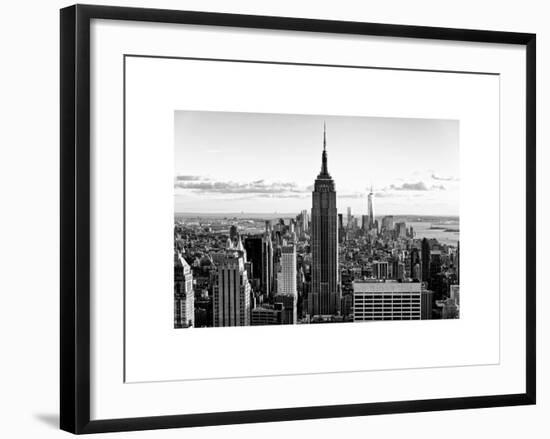 Downtown at Sunset, Empire State Building and One World Trade Center (1WTC), Manhattan, New York-Philippe Hugonnard-Framed Art Print