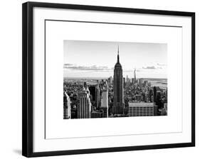 Downtown at Sunset, Empire State Building and One World Trade Center (1WTC), Manhattan, New York-Philippe Hugonnard-Framed Art Print