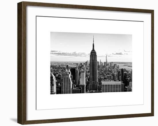 Downtown at Sunset, Empire State Building and One World Trade Center (1WTC), Manhattan, New York-Philippe Hugonnard-Framed Art Print