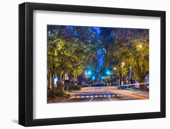 Downtown Athens, Georgia, USA Night Scene.-SeanPavonePhoto-Framed Photographic Print