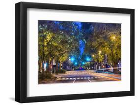 Downtown Athens, Georgia, USA Night Scene.-SeanPavonePhoto-Framed Photographic Print