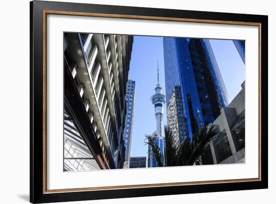 Downtown Auckland with its High Rise Buildings, Auckland, North Island, New Zealand, Pacific-Michael-Framed Photographic Print