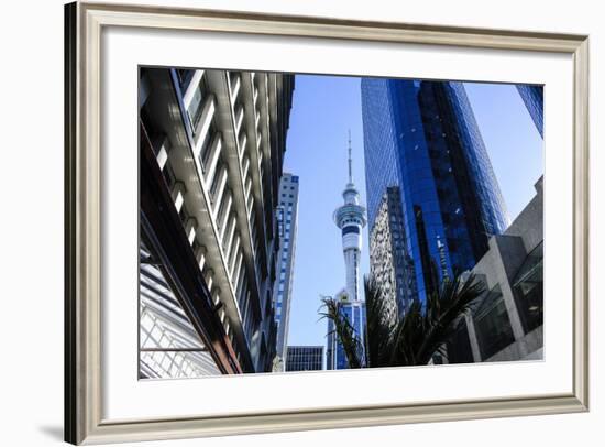 Downtown Auckland with its High Rise Buildings, Auckland, North Island, New Zealand, Pacific-Michael-Framed Photographic Print