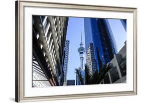 Downtown Auckland with its High Rise Buildings, Auckland, North Island, New Zealand, Pacific-Michael-Framed Photographic Print