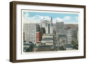 Downtown Baltimore-null-Framed Art Print