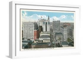 Downtown Baltimore-null-Framed Art Print