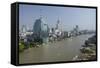 Downtown Bangkok Skyline View with Chao Phraya River, Thailand-Cindy Miller Hopkins-Framed Stretched Canvas