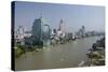 Downtown Bangkok Skyline View with Chao Phraya River, Thailand-Cindy Miller Hopkins-Stretched Canvas