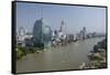 Downtown Bangkok Skyline View with Chao Phraya River, Thailand-Cindy Miller Hopkins-Framed Stretched Canvas