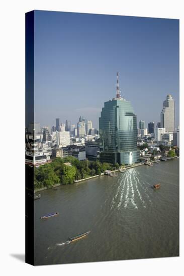 Downtown Bangkok Skyline View with Chao Phraya River, Thailand-Cindy Miller Hopkins-Stretched Canvas