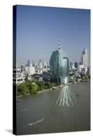 Downtown Bangkok Skyline View with Chao Phraya River, Thailand-Cindy Miller Hopkins-Stretched Canvas
