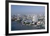 Downtown Bangkok Skyline View with Chao Phraya River, Thailand-Cindy Miller Hopkins-Framed Photographic Print