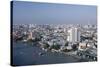 Downtown Bangkok Skyline View with Chao Phraya River, Thailand-Cindy Miller Hopkins-Stretched Canvas