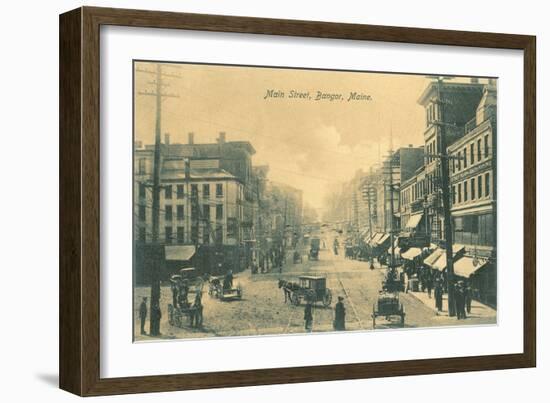 Downtown Bangor, Maine-null-Framed Art Print