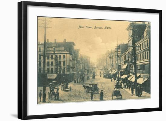 Downtown Bangor, Maine-null-Framed Art Print