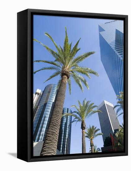 Downtown, Bonaventure Hotel in Background, Los Angeles, California, USA-Ethel Davies-Framed Stretched Canvas