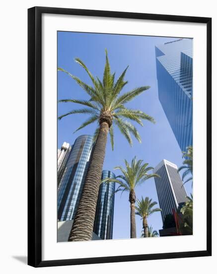 Downtown, Bonaventure Hotel in Background, Los Angeles, California, USA-Ethel Davies-Framed Photographic Print