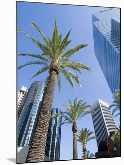 Downtown, Bonaventure Hotel in Background, Los Angeles, California, USA-Ethel Davies-Mounted Photographic Print