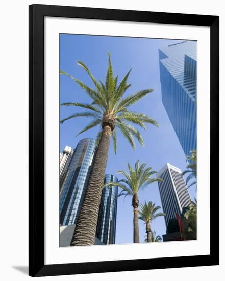 Downtown, Bonaventure Hotel in Background, Los Angeles, California, USA-Ethel Davies-Framed Photographic Print