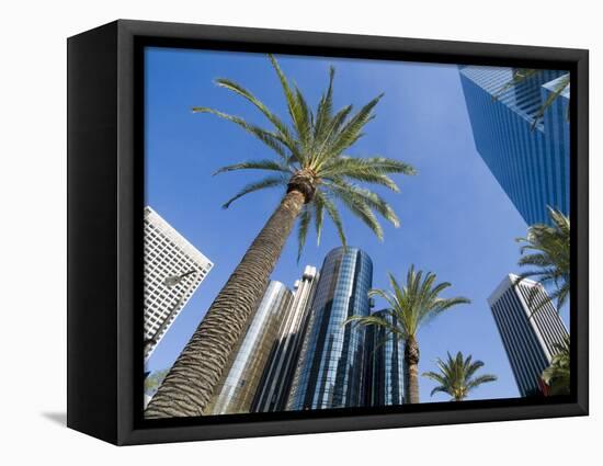 Downtown, Bonaventure Hotel in Background, Los Angeles, California, USA-Ethel Davies-Framed Stretched Canvas