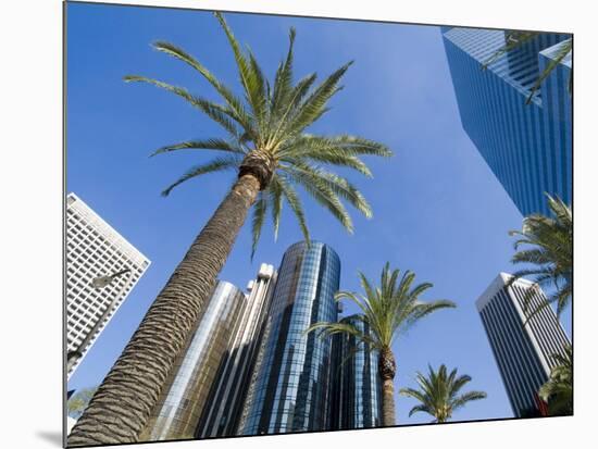 Downtown, Bonaventure Hotel in Background, Los Angeles, California, USA-Ethel Davies-Mounted Photographic Print