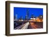 Downtown Boston, Massachusetts Viewed from above Massachusetts Turnpike.-SeanPavonePhoto-Framed Photographic Print