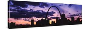 Downtown Buildings and Gateway Arch at Sunset, St. Louis, Missouri, USA-null-Stretched Canvas