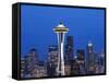 Downtown Buildings and the Space Needle, Seattle, Washington State-Christian Kober-Framed Stretched Canvas