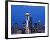 Downtown Buildings and the Space Needle, Seattle, Washington State-Christian Kober-Framed Photographic Print