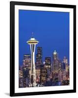 Downtown Buildings and the Space Needle, Seattle, Washington State-Christian Kober-Framed Photographic Print