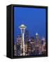 Downtown Buildings and the Space Needle, Seattle, Washington State-Christian Kober-Framed Stretched Canvas