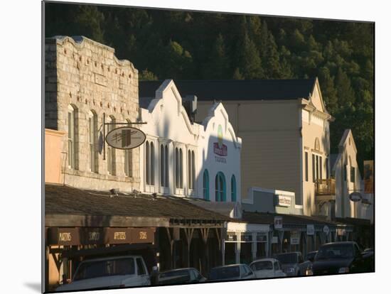 Downtown Calistoga, Napa Valley, California-Walter Bibikow-Mounted Photographic Print