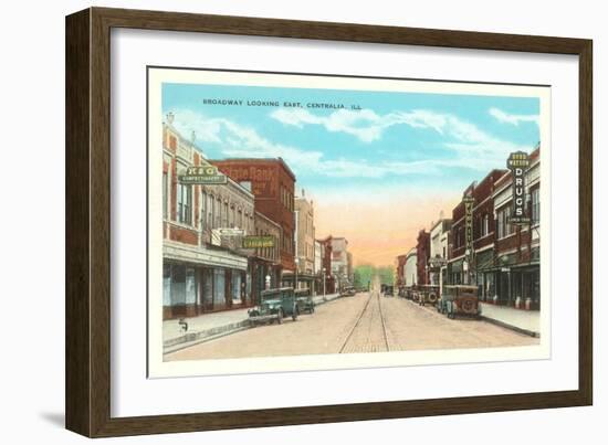 Downtown Centralia, Illinois-null-Framed Art Print