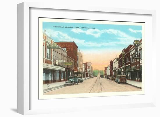 Downtown Centralia, Illinois-null-Framed Art Print