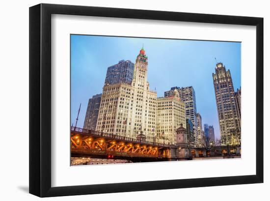 Downtown Chicago Michigan Ave.-null-Framed Art Print