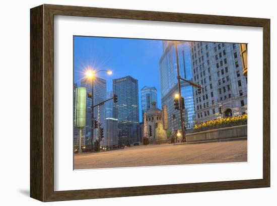 Downtown Chicago Morning Hours-null-Framed Art Print