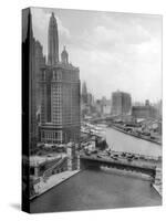 Downtown Chicago View Looking West, Ca. 1928-null-Stretched Canvas