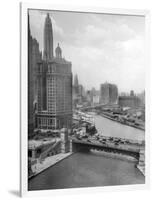 Downtown Chicago View Looking West, Ca. 1928-null-Framed Photographic Print