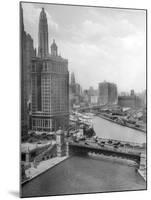 Downtown Chicago View Looking West, Ca. 1928-null-Mounted Photographic Print