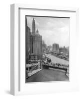 Downtown Chicago View Looking West, Ca. 1928-null-Framed Photographic Print