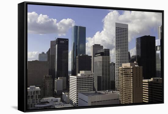 Downtown City Skyline, Houston, Texas, United States of America, North America-Gavin-Framed Stretched Canvas