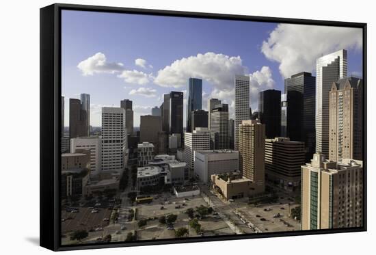 Downtown City Skyline, Houston, Texas, United States of America, North America-Gavin-Framed Stretched Canvas