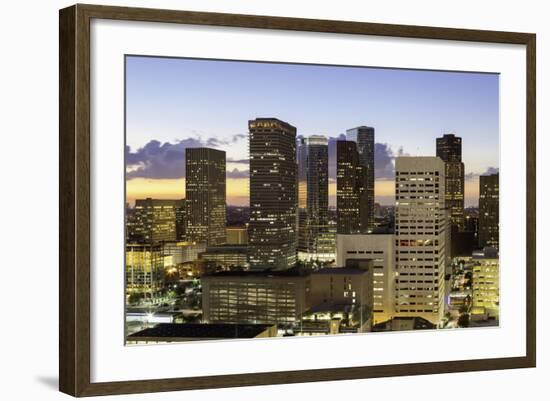 Downtown City Skyline, Houston, Texas, United States of America, North America-Gavin-Framed Photographic Print