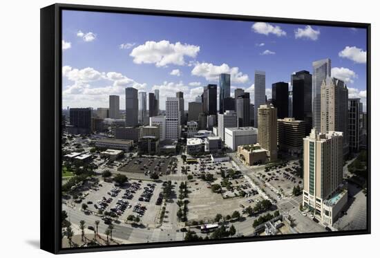Downtown City Skyline, Houston, Texas, United States of America, North America-Gavin-Framed Stretched Canvas
