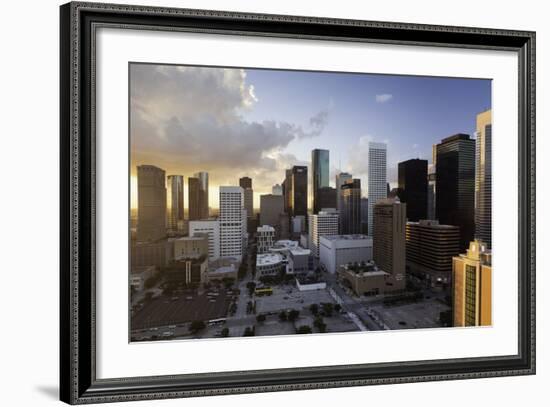 Downtown City Skyline, Houston, Texas, United States of America, North America-Gavin-Framed Photographic Print