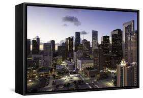 Downtown City Skyline, Houston, Texas, United States of America, North America-Gavin-Framed Stretched Canvas