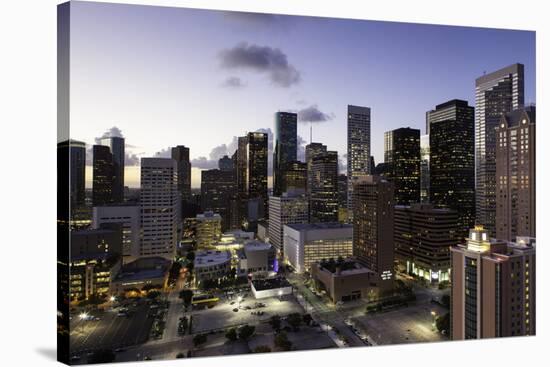 Downtown City Skyline, Houston, Texas, United States of America, North America-Gavin-Stretched Canvas