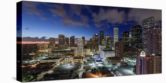 Downtown City Skyline, Houston, Texas, Usa-Gavin Hellier-Stretched Canvas