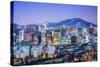 Downtown Cityscape of Seoul, South Korea-SeanPavonePhoto-Stretched Canvas