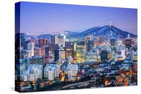 Downtown Cityscape of Seoul, South Korea-SeanPavonePhoto-Stretched Canvas